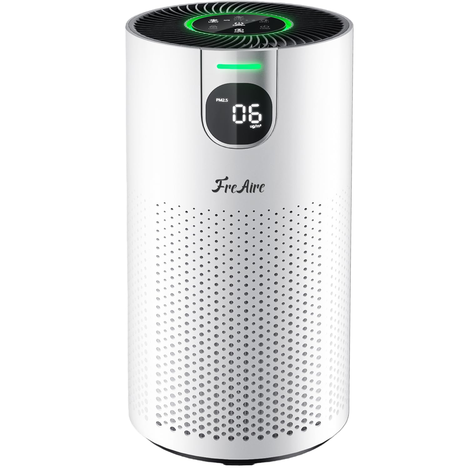 Photo 1 of FreAire Air Purifiers for Home Large Room Covers up to 1800Ft², VisionAir 20dB Sleep Mode for Bedroom, with Real-Time AQI & PM2.5 Display,360°Intake&Outlet Air Cleaner Pet-Friendly HEPA,HAP606,White