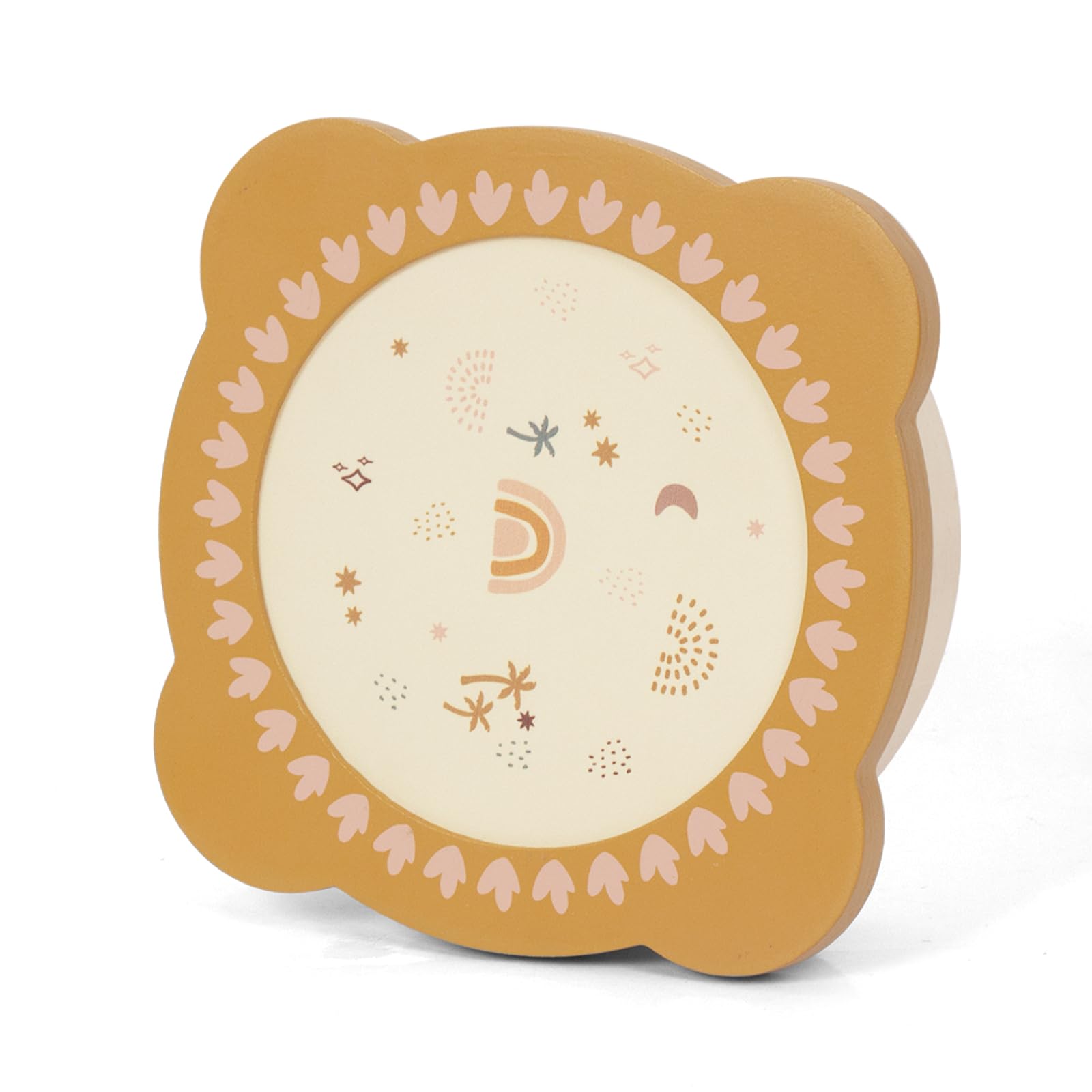 Photo 1 of Tambourines Musical Instrument for Kids and Adults, 6 inch Wooden Hand Held Drum Bell Tamborine with Birch Metal Jingles Percussion Hand Tambourine Educational Gift for KTV, Party, Game