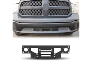 Winch Plate Fit for Dodge RAM 1500 2013-2018, Winch Plate for Classic 19-24(w/Steel Front Bumper,Except the Sport, and Expres