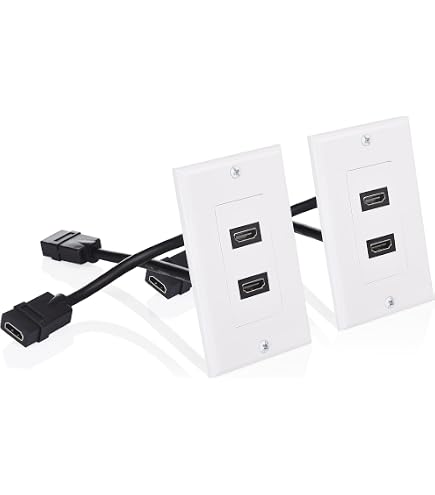 RiteAV 3 HDMI Wall Plate 2 Cat6 1 Coax