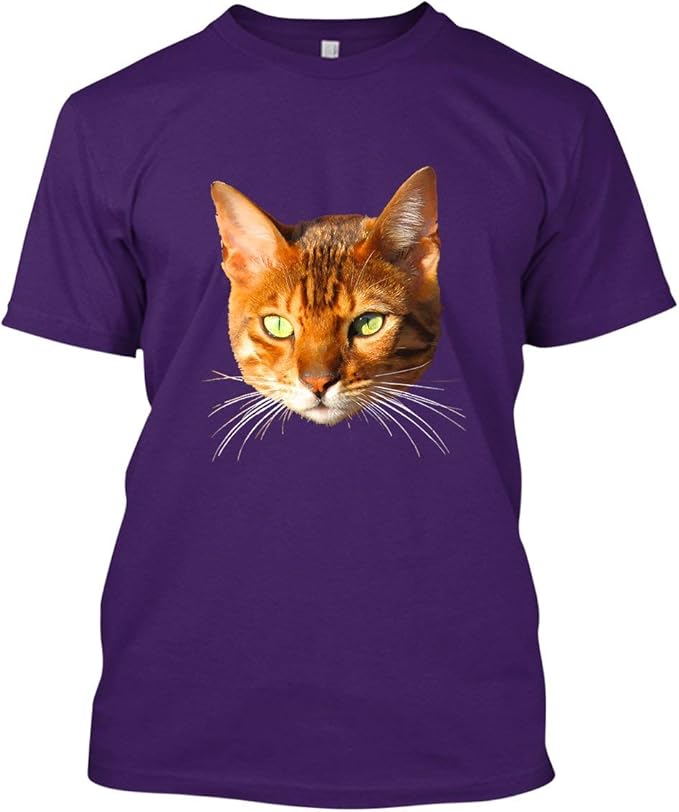 Bengal Cat Face T Shirts Men, Shirts Gift for Women Clothing