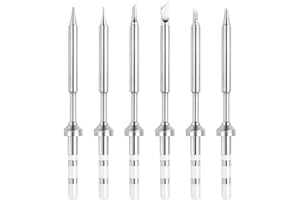 FEITA Pinecil TS100 Soldering Iron Tips Replacement for Mini Portable Micro Solder Pen Various Models Stations Tool Soldering Accessories (TS-B2/I/BC2/D24/K/KU 6pcs)