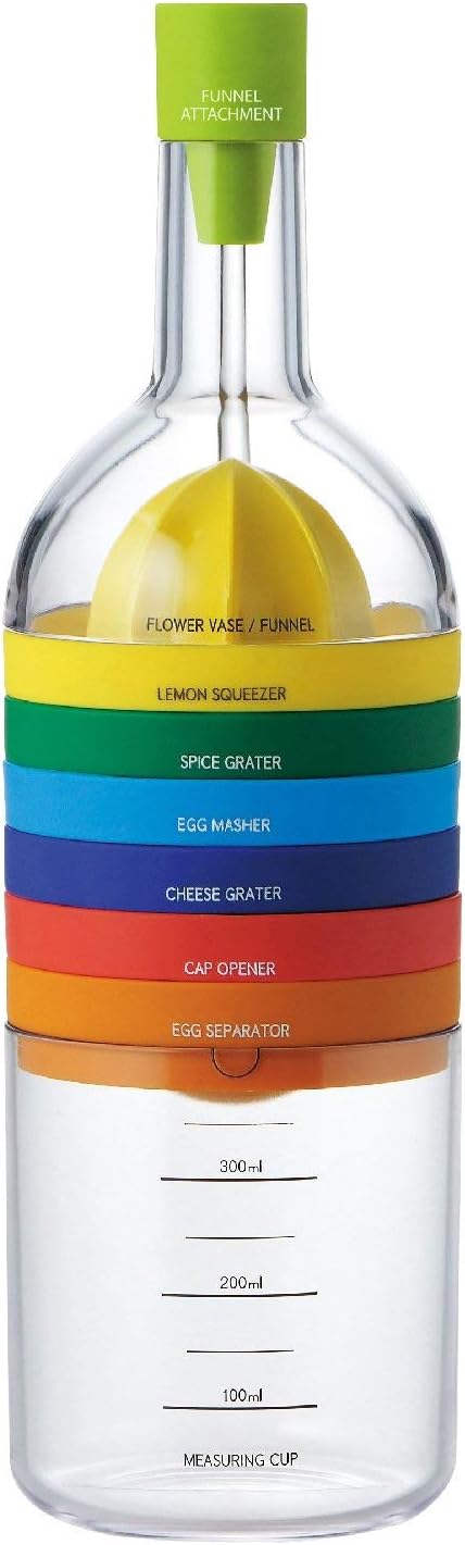 Techrace 8 in 1 Kitchen Tool Set - All in 1 Multipurpose Kitchen Gadget - Kitchen Tool Bottle