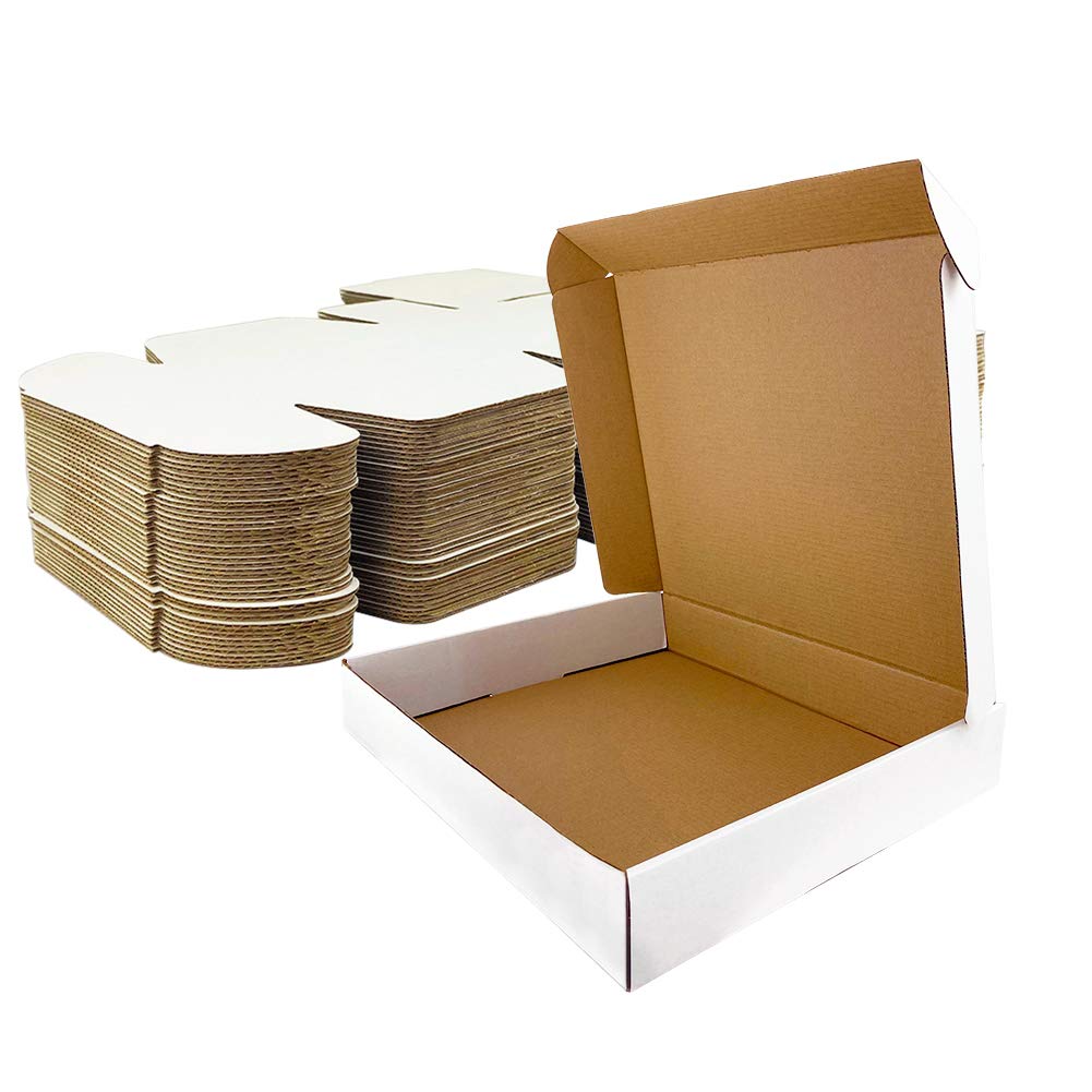 Giftgarden Cardboard Shipping Boxes 30x23x7cm(12"x9"x3"), 20 Pack White Corrugated Postal Mailing Boxes