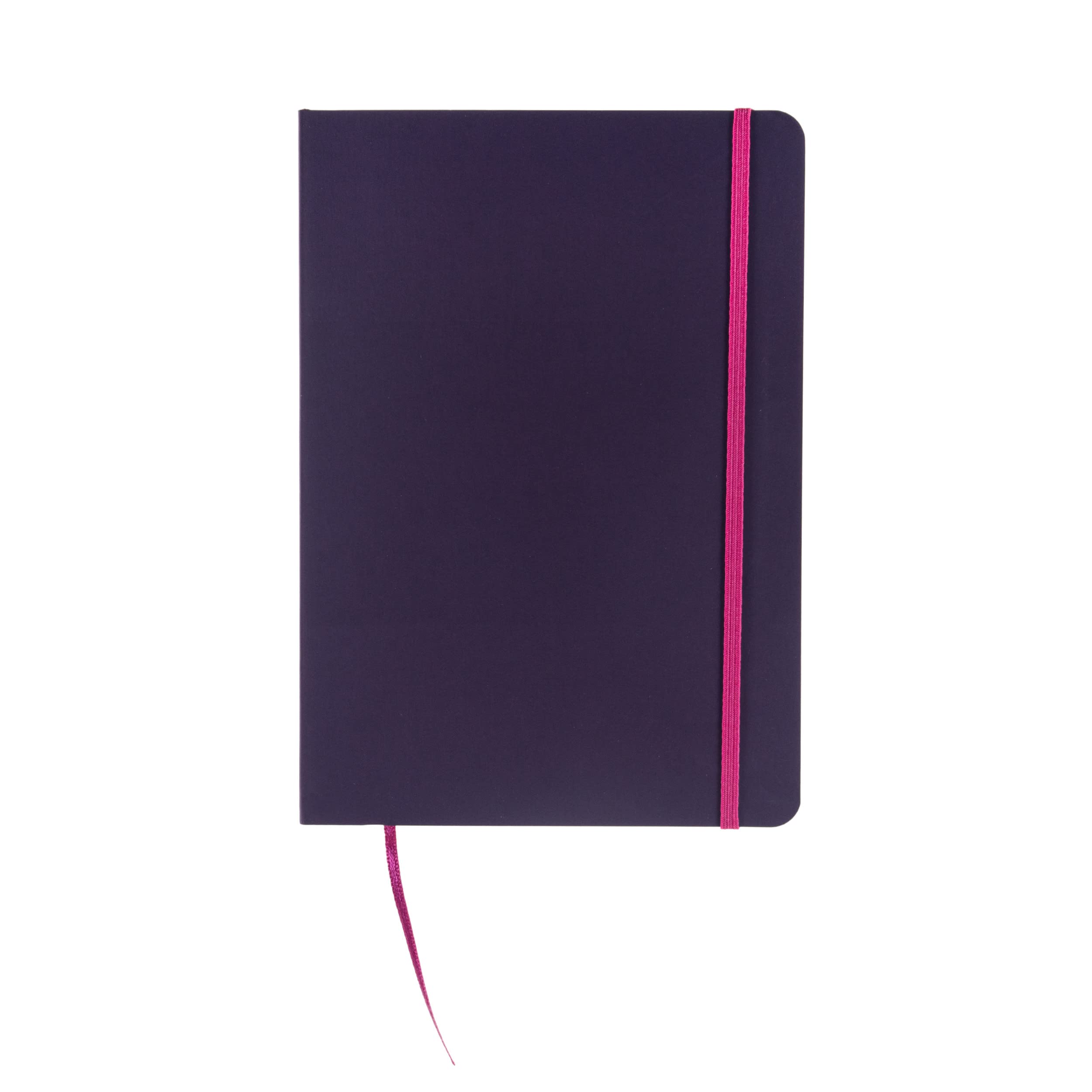 Fabriano 94753 Notebook with Elast Inspires Hard Cop Signed A5, 96 Fg, Purple Stripes