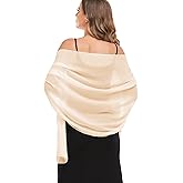 Pukguro Shawls and Wraps for Evening Dresses Sheer Chiffon Women Elegant Soft Silky Wraps Wedding Bridal Scarf