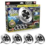 Disk Lights 4-LED Solar-Powered Auto On/Off Outdoor Lighting As Seen On TV (Set of 4; Original)