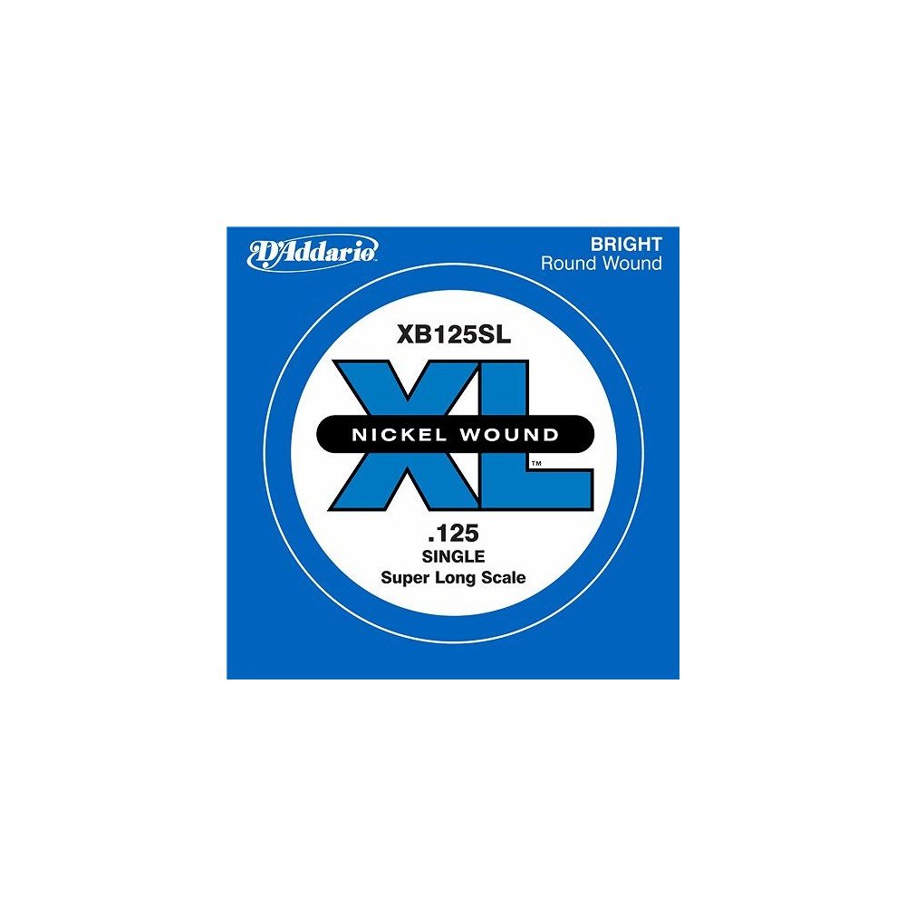 D'Addario .125 Nickel Wound Super Long Scale Single String for Bass Guitar