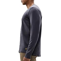 MIER Mens Long Sleeve Shirt Soft Stretch Combed