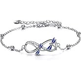 POPLYKE Ladybug/Dragonfly/Bee/Paw Bracelet for Women Sterling SIlver Bracelet/Anklet Jewelry Gift for Women