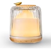 Kakoda Essential Oil Diffusers, Glass and Real Wood Base Ultrasonic Aromatherapy Diffuser Aroma Defusers for Home Large Room 230ml with Bluetooth Speaker Music Player Colorful Led Light