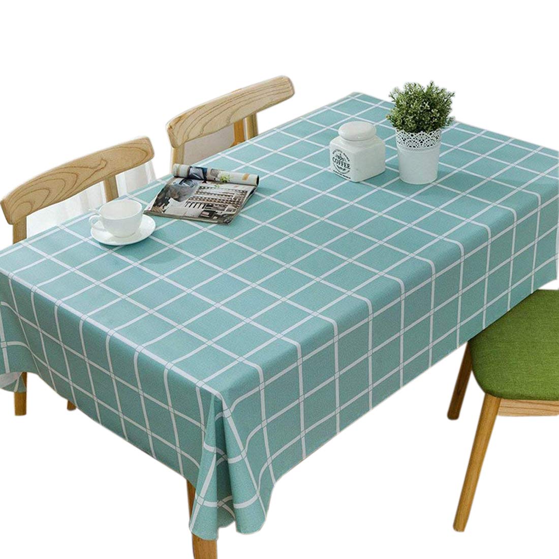 Bringsine Vinyl Rectangle/Oblong Tablecloth PVC Table Cover