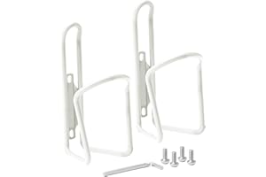 BW USA Aluminum Bike Water Bottle Cages – Great for MTB and Road Bicycles – 2 Pack - White