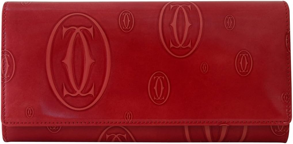 カルティエ Cartier カルティエ 長財布 折りたたみ 長財布 二つ折り 長財布 かぶせ蓋 L Red Poppy ハッピーバースデー 本革 並行輸入品 財布 Amazon
