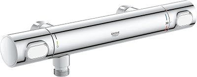 GROHE Precision Flow Exposed Thermostatic Shower Mixer Bar Valve Chrome