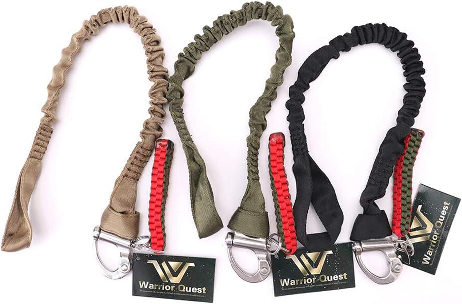 Warrior Quest Quick Release Safety Lanyards Retractable Retention Strap Fall Arrest Safety Harness Fall Protection Military Lanyard ((1323 lbs Loading Capacity)