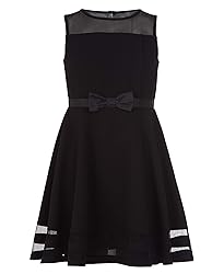 Calvin Klein Girls Sleeveless Party Dress, Fit and