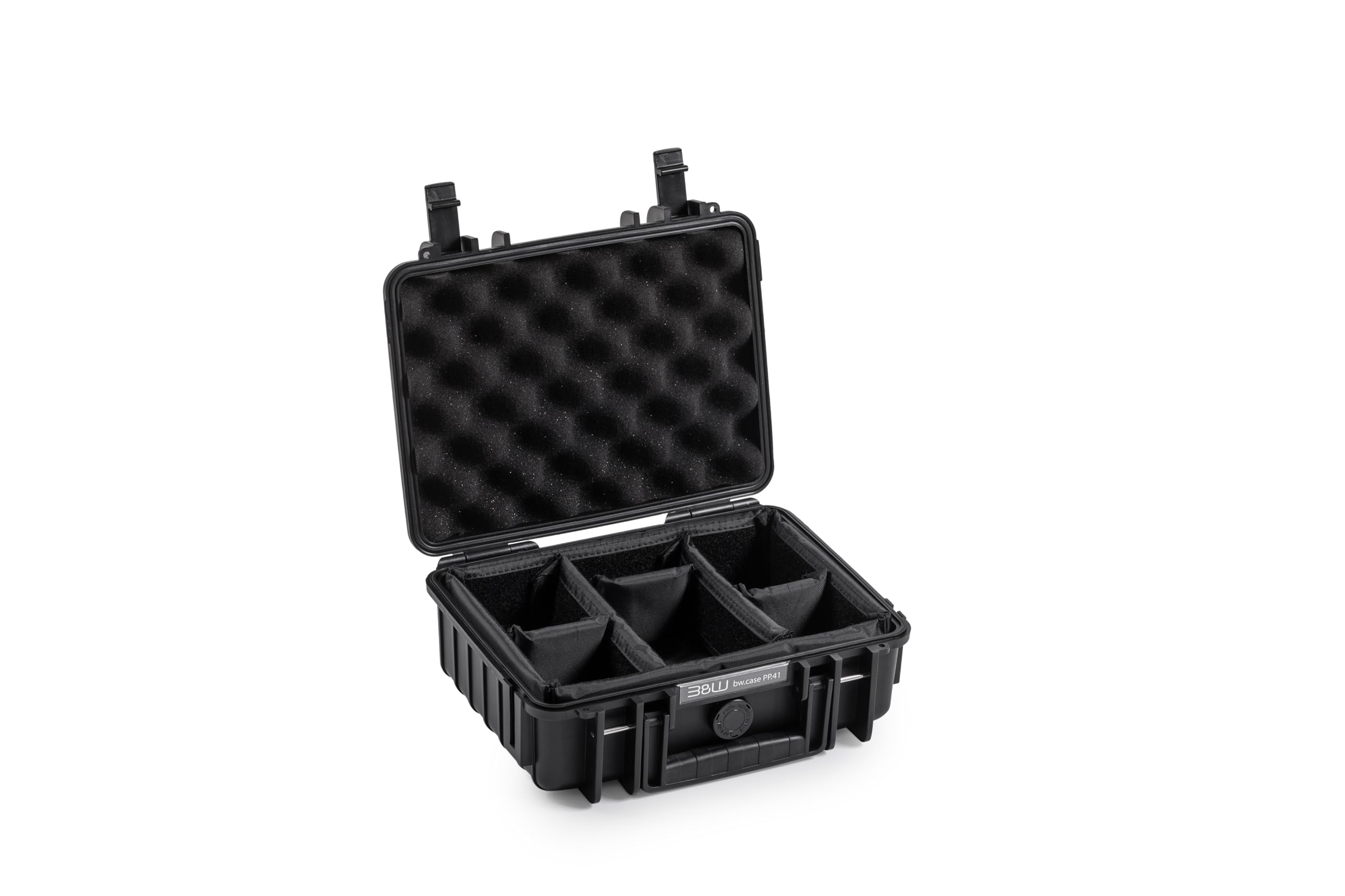 B&W Outdoor Transport Case - Type 1000 with Padded Divider - Black - Waterproof according to IP67 Certification and Dustproof — image 1