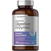 Horbäach Essential Digestive Enzymes | 250 Capsules | Powerful Enzyme Blend for Men & Women | Non-GMO & Gluten Free Supplement