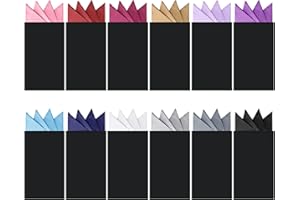 Eurzom 12 Pcs Pocket Squares for Men Prefolded Suit Pocket Squares on Card Masculine Polyester Handkerchief Suit Accessories