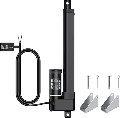 Justech 12V Heavy-Duty Linear Actuator 450LBS 8in 200mm IP54 Black
