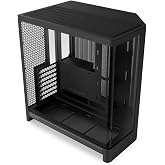 NZXT H6 - Compact Dual-Chamber ATX PC Case - Black | Dual-chamber ATX case supporting up to 10 120mm fans and 360mm radiators, with back-connect motherboard compatibility.