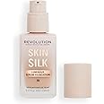 Revolution, Skin Silk Serum Foundation, Light to Medium Coverage, Lightweight & Radiant Finish, Contains Hyaluronic Acid, F8 Medium Skin Tones, 0.77 fl oz