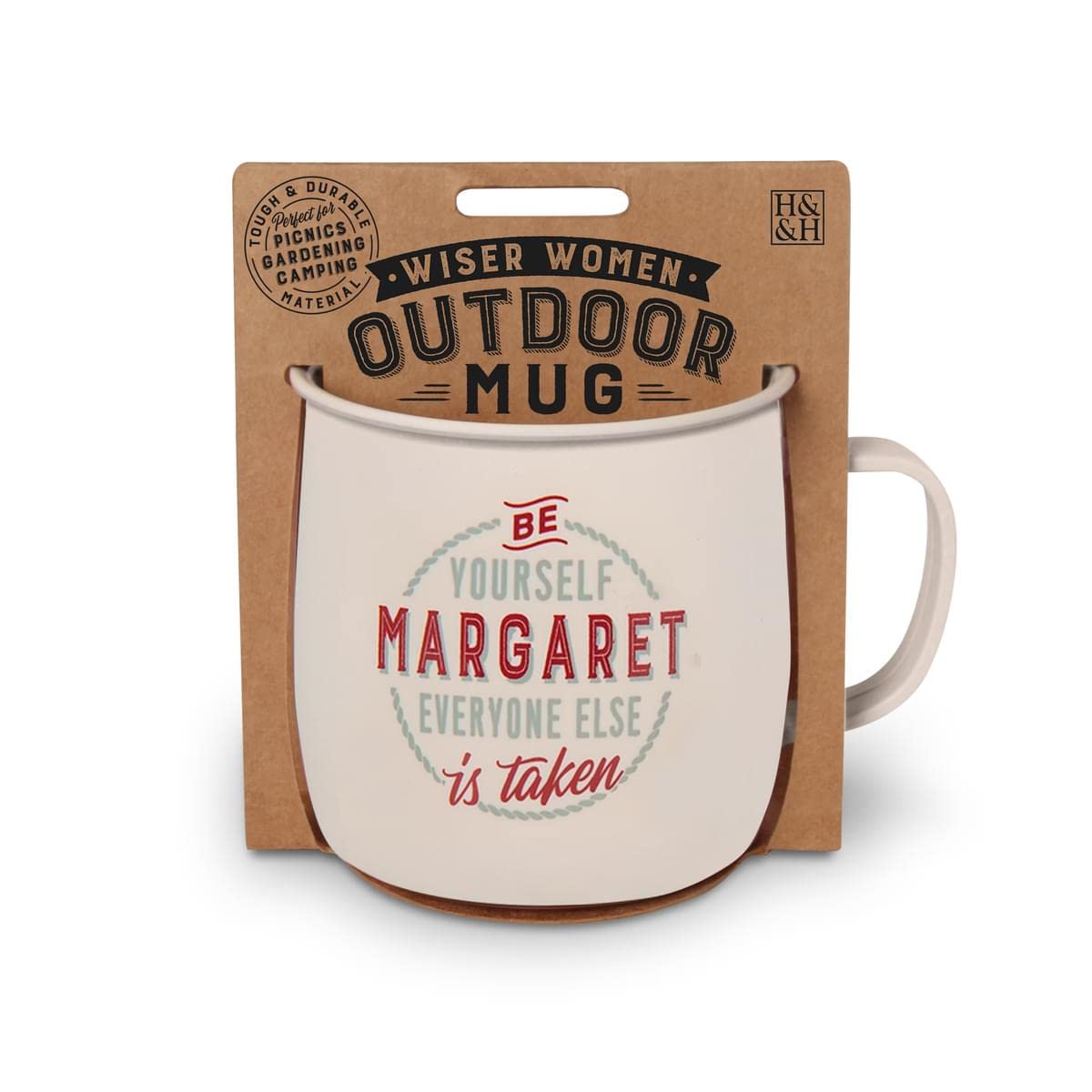 History & Heraldry Personalised Outdoor Mug (Margaret)