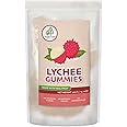 Tropical Fruit Gummies: Lychee - Vegan Chewy Candy Made with Real Fruit, No Preservatives, Exotiv Flavors from Thailand - 14Oz Resealable Bag (1, Lychee)