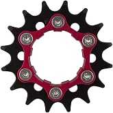 Origin8 Ultim8 Single Speed Cassette Cog w/ 6b Disc Mount, 3/32", Black/Red