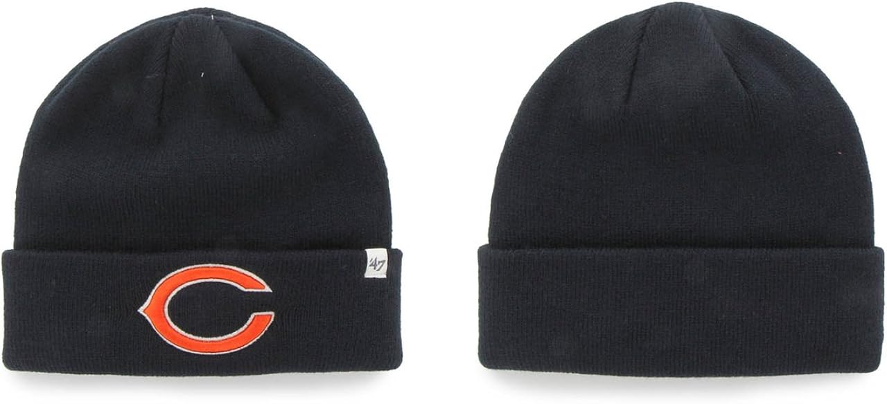 NFL Pittsburgh Steelers '47 Raised Cuff Knit Hat, Black, One Size : Sports Fan Beanies : Clothing