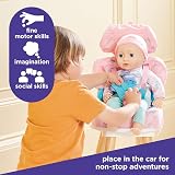 Casdon Baby Huggles Pink Booster Seat Car Seat Dolls 35cm Adjustable Headrest view 3