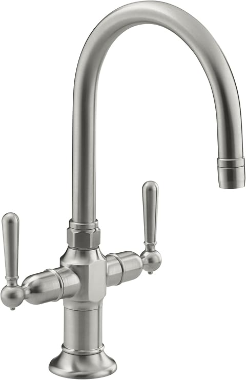 Kohler K 7342 4 Bs Hirise Stainless Two Handle Bar Sink Faucet
