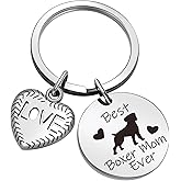 ZQEOU Dog Mom Key Chain Dog Birthday Jewelry BFF Gift Bestie Jewelry Boxer Mom Jewelry