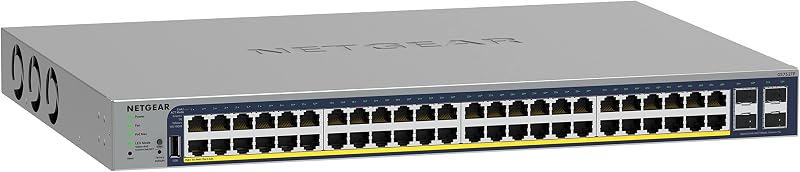 NETGEAR GS752TP 52-Port PoE Gigabit Smart Switch Managed 48 PoE+ 380W