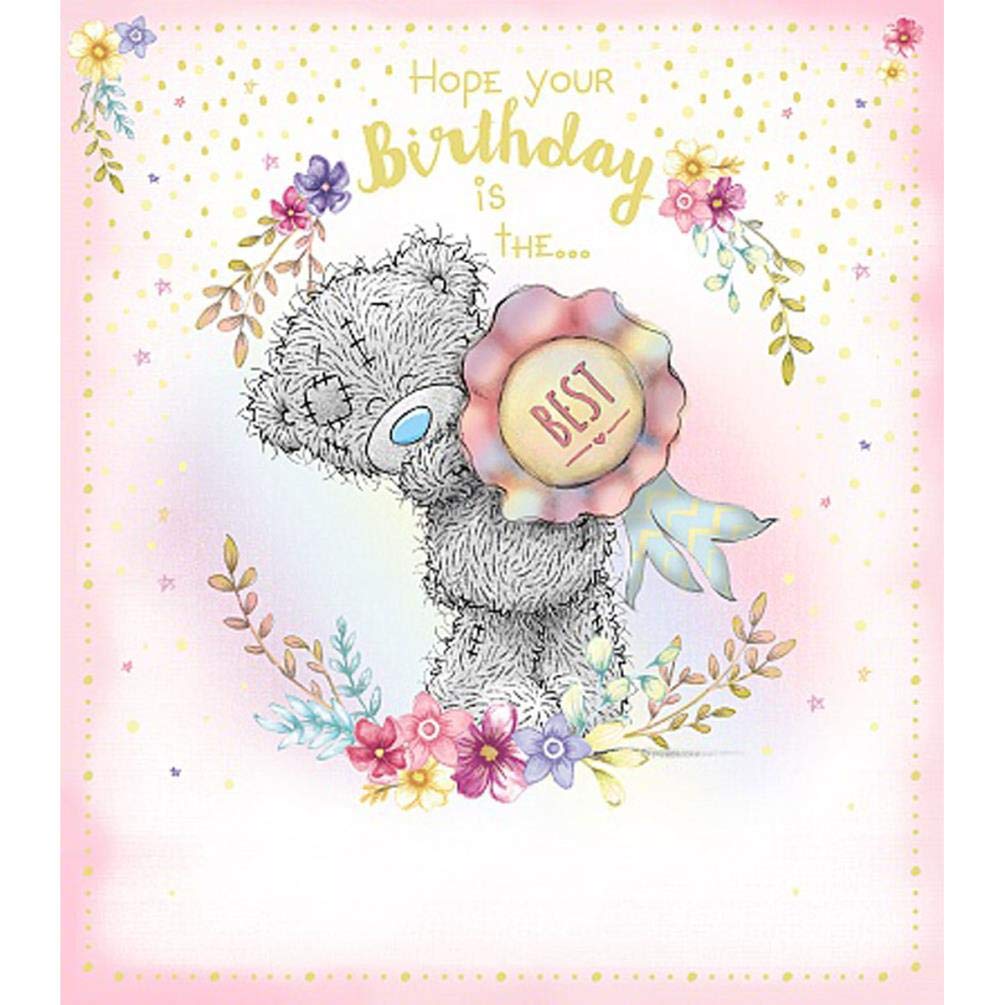 Me To You Bear Tatty Teddy Holding Rosette Birthday Card