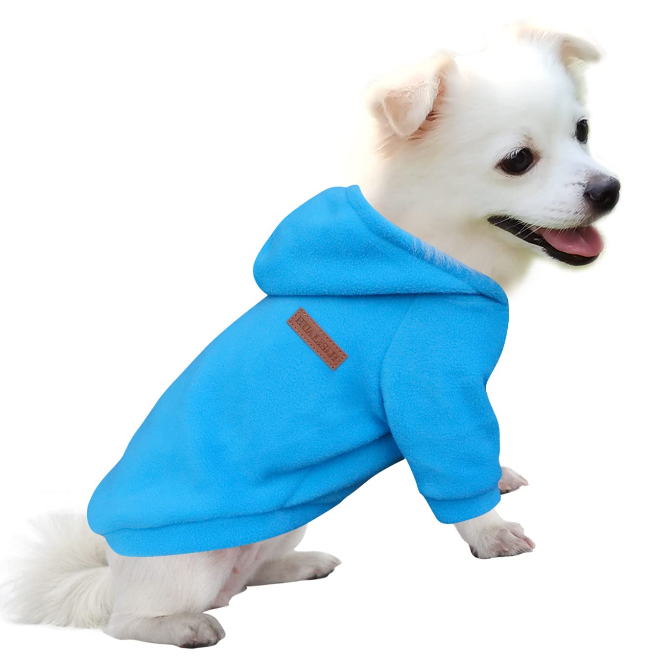 HuaLiSiJi Dog Hoodie Dog Sweatshirt Elasticity Fabric is Quite Comfortable, Soft and Warm for the Animal and Easy to Wear (Blue, L)