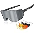 X-TIGER Polarized Cycling Glasses Men Women 5 Interchangeable Lenes UV400 Sports Sunglasses Baseball Running Fishing…