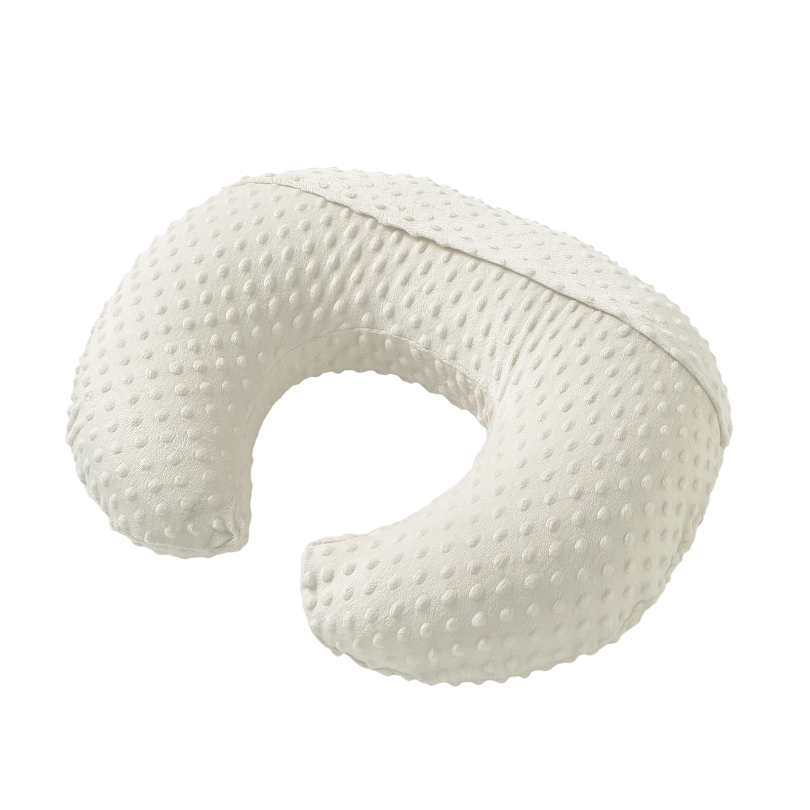 Nursing Pillow and Positioner with Cover for Breastfeeding and Bottle Feeding, Propping Baby, Tummy Time, Baby Sitting Support, Awake-Time Support (Beige, 22