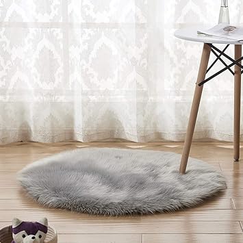 Amazon De Cadania Teppich Fluffy Kunstliche Wolle Boden Teppich