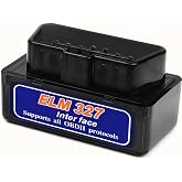 OBD2 Scanner Bluetooth Car Code Reader Diagnostic Tool Wireless OBD Car Code Reader Check Engine for Cars and Trucks for iOS and Android Black