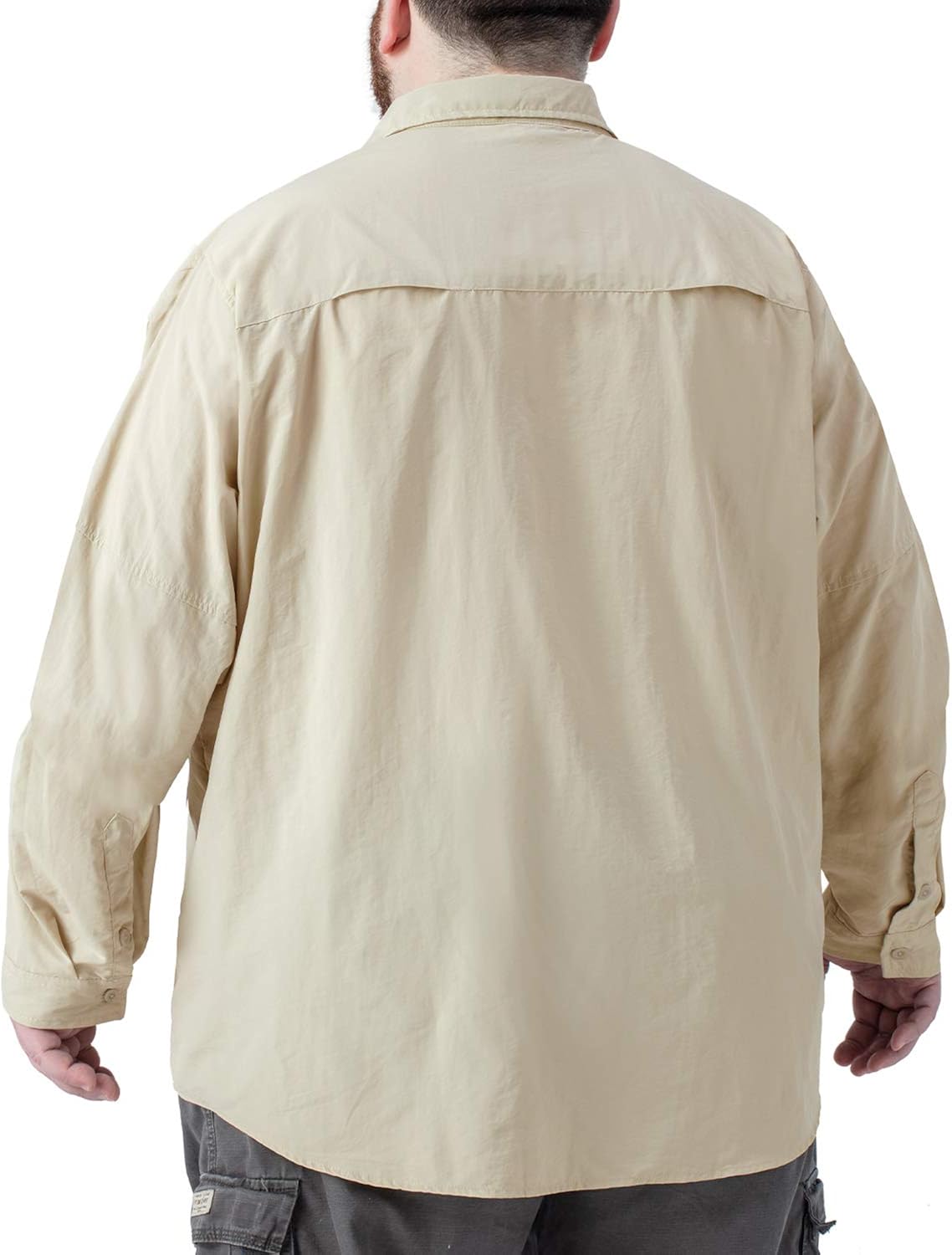 Naviskin Men's Plus Size UPF 50+ Sun Protection Long Sleeve Quick Drying Outdoor Shirt Big & Tall XL-4XL: Clothing