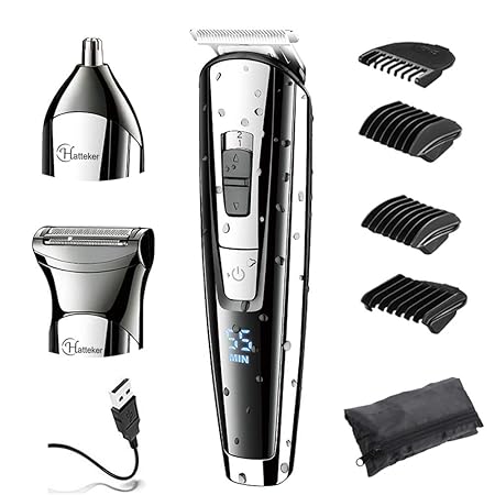 hatteker hair clipper beard trimmer kit for men