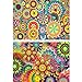 HaiMay 2 Sets Punch Needle Embroidery Starter Kit with Pattern and Instructions, Cross Stitch Kit Include 2 Embroidery Clothes with Sky Pattern, 2 Embroidery Hoops, Color Threads and Tools