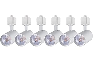 Arcfox 7W 3000K LED Track Lighting Heads Dimmable 3 Wire Single Circuit H Type Track Light Fixture ETL CRI90 for Dining Room Kitchen Accent Lighting 6 Pack White