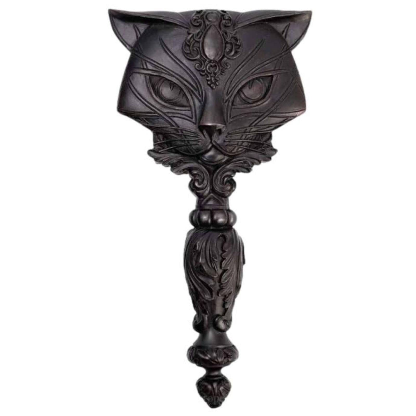 Black Sacred Cat Handheld Small Vanity Make-up Mirror