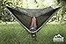 Everest Double Camping Hammock with Mosquito Net | Bug-Free Camping, Hiking, Backpacking & Survival Outdoor Hammock Tent | Reversible, Integrated, Lightweight, Ripstop Nylon | Gray/Green/Net Black