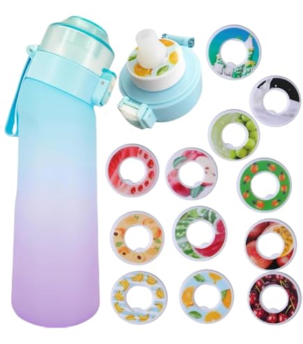 Bouteille D’eau Parfumée 900 Ml Avec 5 Dosettes De Fruit – Goût 0 Calorie, Sans Sucre, En Tritan, Pour Gym, école Et Extérieur