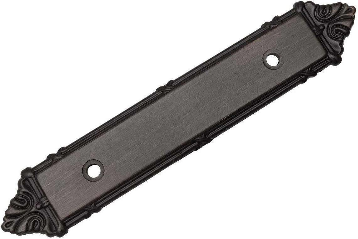 10 Pack - Cosmas 9466ORB Oil Rubbed Bronze Cabinet Hardware Handle Pull Backplate/Back Plate - 3" Inch (76mm) Hole Centers