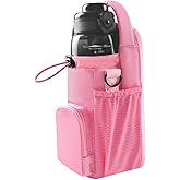 Magnetic Gym Bag for Men and Women, Magnetic Water Bottle Holder for Gym, Small Gym Bag, Gym Gifts for Women and Men (Pink, <40 OZ)